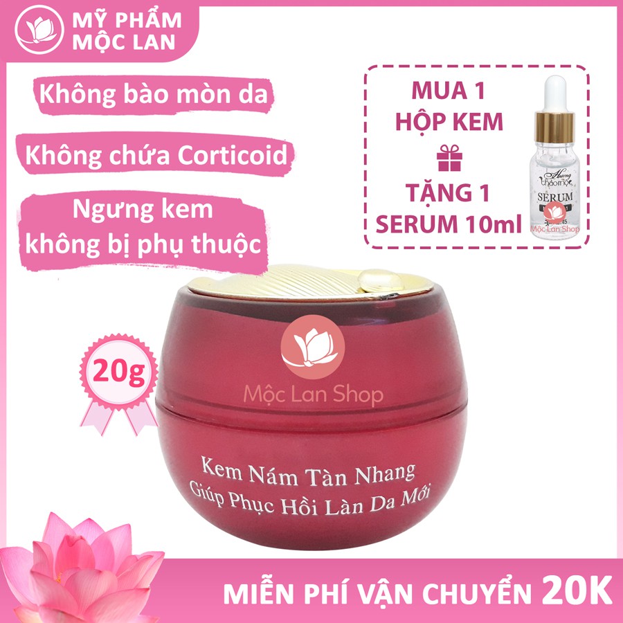 Kem nám tàn nhang, giúp phục hồi làn da mới 20gr - Kem Hương Thảo Mộc 20gr - Mỹ phẩm Mộc Lan