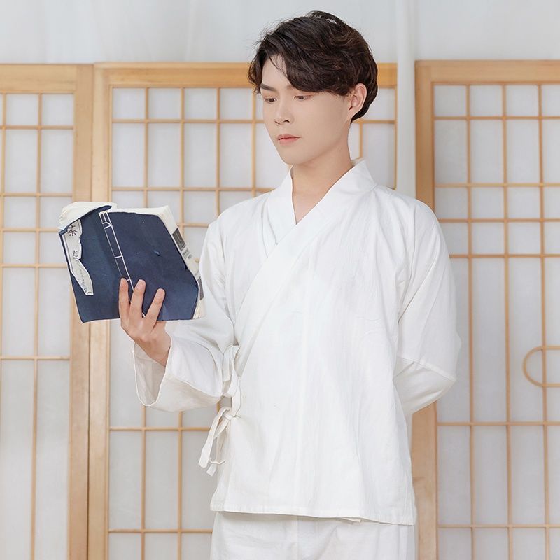 Trắng Hanfu Nữ Phong Cách Trung Hoa Áo Quần Đêm Mặc Bộ Đồ Ngủ Vô Kỵ Trang Phục Hóa Trang Đồ Ngủ Mặc Nhà Đường Trung Quốc Truyền Thống Nam giới