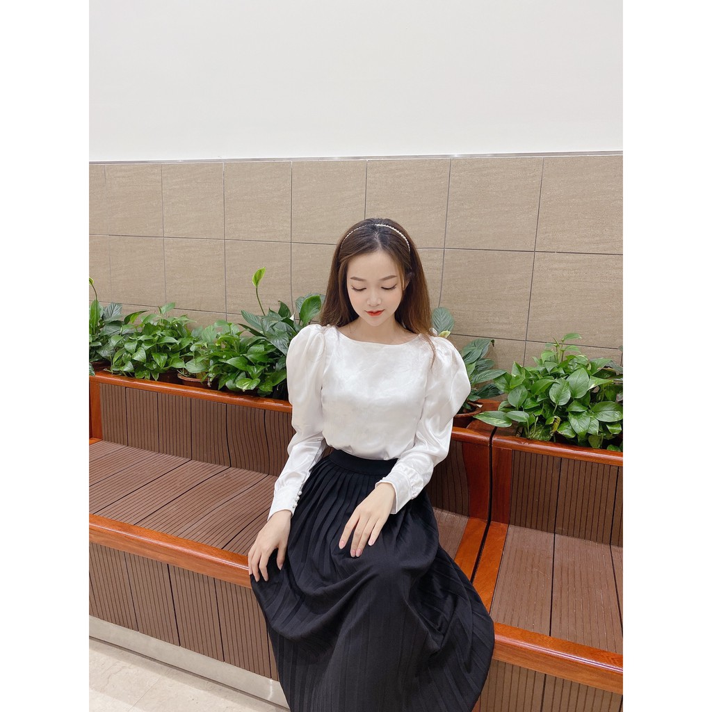 ÁO LỤA TAY BỒNG ĐÍNH NGỌC