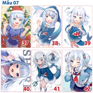 Poster / Tranh dán tường anime Hololive Gawr Gura (Mẫu 7-8-9)