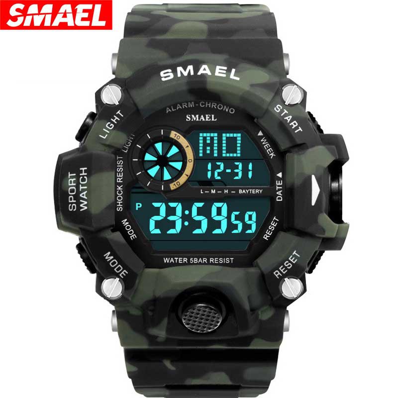 Đồng hồ điện tử thể thao SMAEL 1385B họa tiết rằn ri thời trang