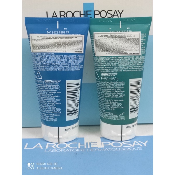 Sữa rửa mặt làm sạch cho da dầu nhạy cảm La Roche Posay Effaclar Gel 50ml