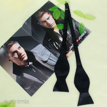 Cà Vạt Tuxedo Satin Màu Đen Phong Cách Cổ Điển Cho Nam