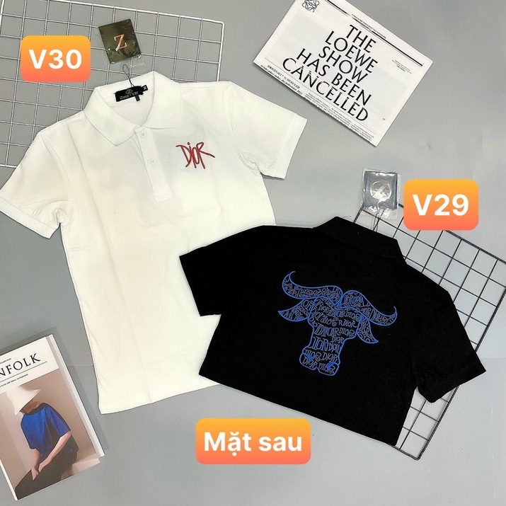 Áo thun nam polo cổ trụ màu đen trẵng chất vải cotton dày dặn co giãn tay ngắn, phông nam đẹp lavado24 nhiều mẫu