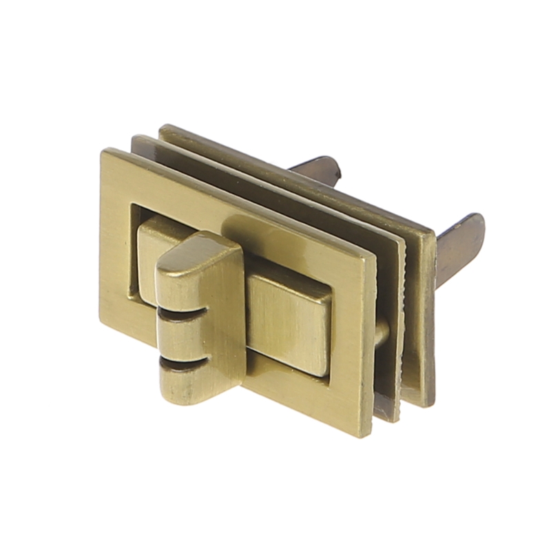 Bộ khóa kim loại hình chữ nhật DIY sử dụng khóa túi xách da tiện dụng