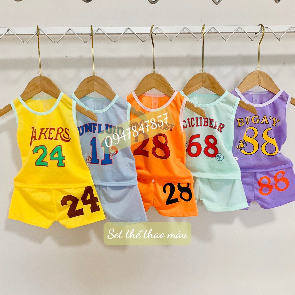 Combo 5 bộ cộc cho bé ( SET THỂ THAO MÀU )