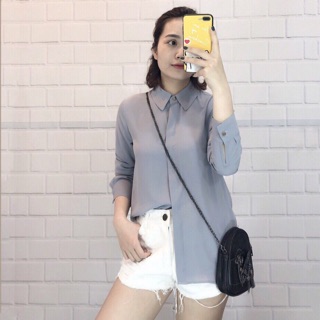 Áo sơ mi cổ nut