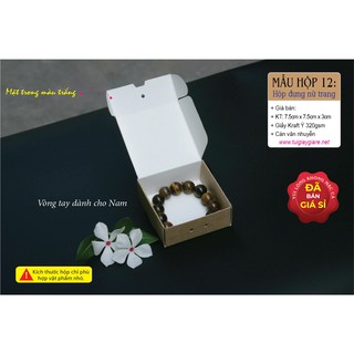 50 cái - Hộp giấy kraft đựng nữ trang quà tặng hoa tai trang sức vòng tay phong thủy - Hộp số 12