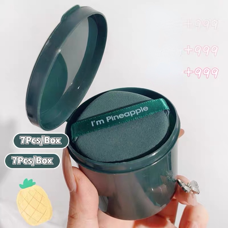 Set 7 Mút Trang Điểm Mềm Mại Thiết Kế Hai Mặt Hình Quả Dâu Tây Dễ Thương