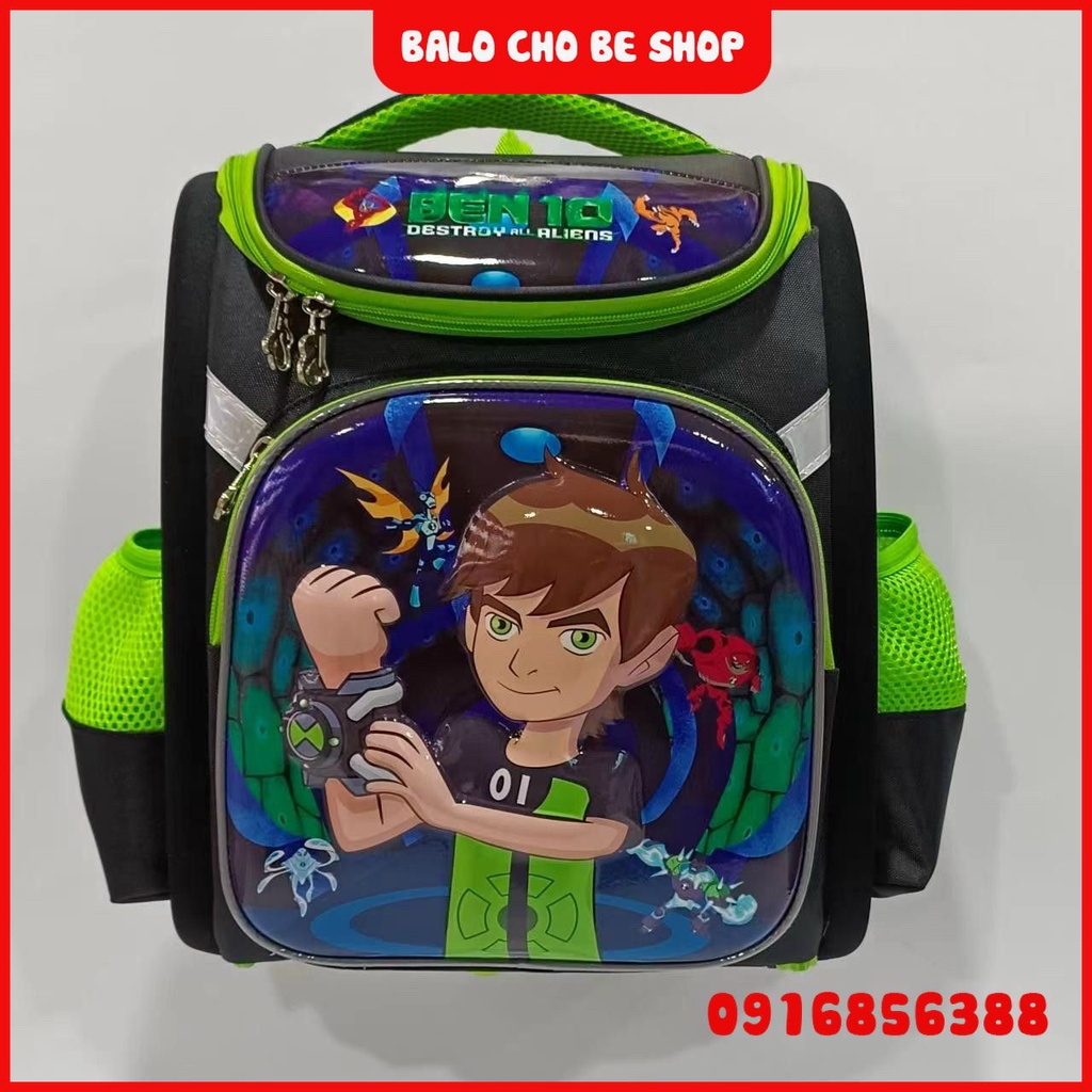Balo chống gù cho bé trai gái, Cắp sách cho bé đi học cấp 1 người nhện,ô tô, đội trưởng, công chúa sofia, elsa
