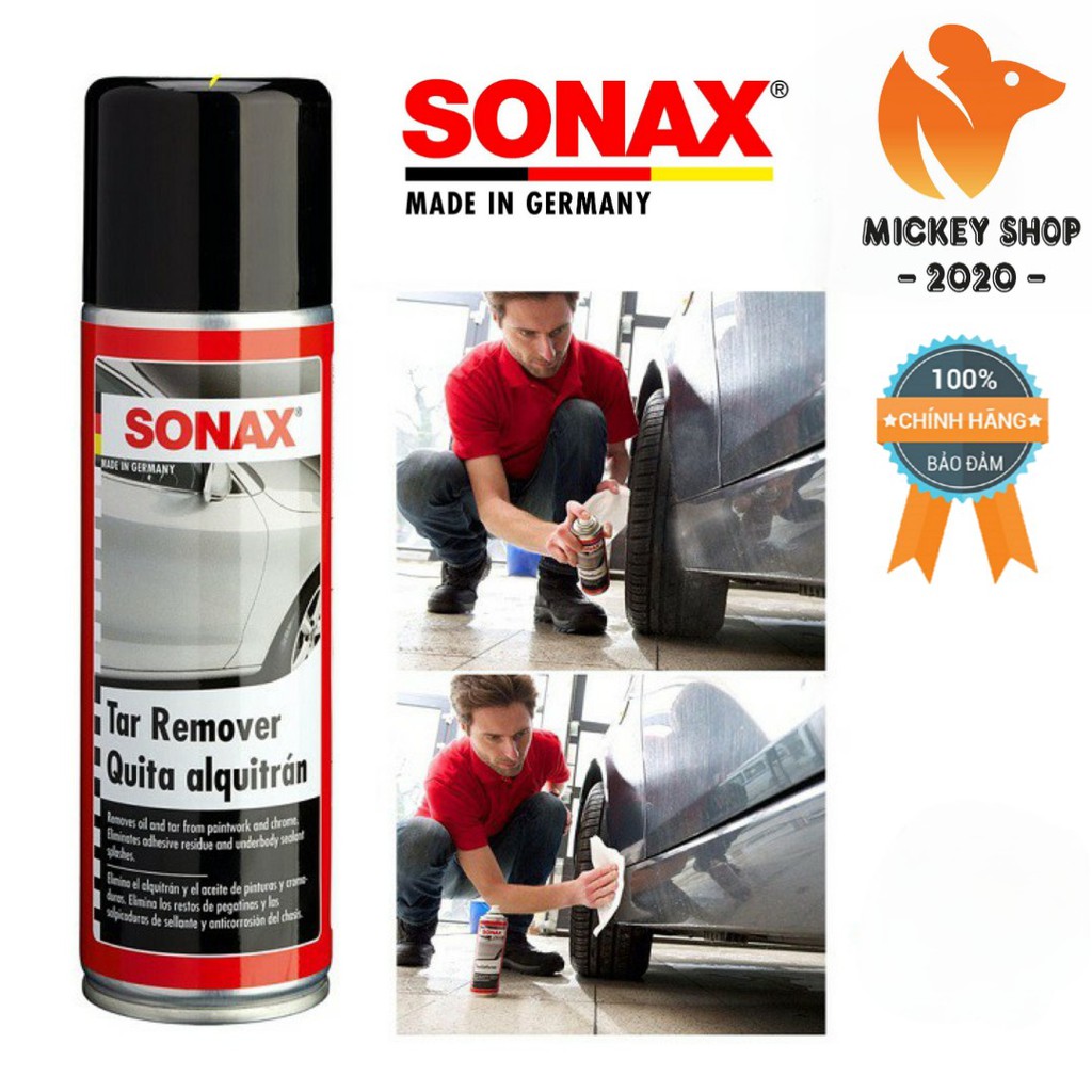 [ BÍ QUYẾT ] Dung Dịch Tẩy Nhựa Đường, Keo Băng Dính SONAX Tar Remover 300ML 334200