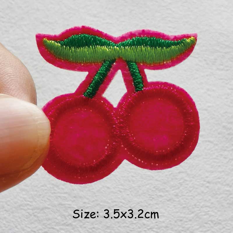 Thêu Phụ kiện Tự làm Miếng vá Các loại Trái cây Parches Ropa Tự làm Máy ép nhiệt Đính quần áo Dán miếng vá trên Túi quần jean May