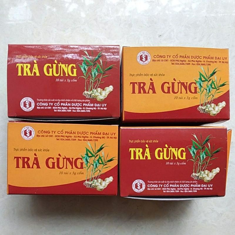 ( CHÍNH HÃNG) COMBO 10 HỘP TRÀ GỪNG ĐẠI UY