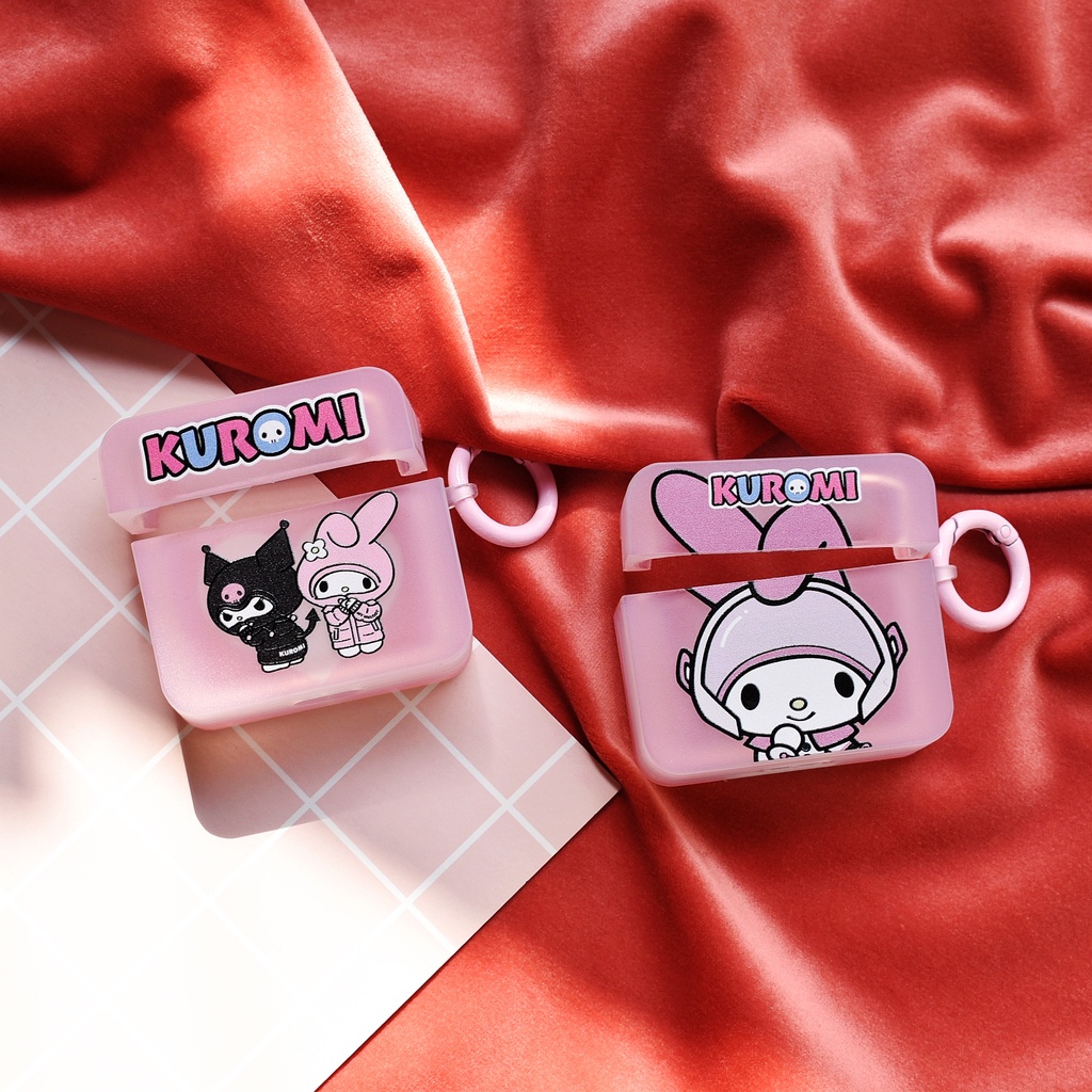 Vỏ Bảo Vệ Hộp Sạc Tai Nghe AirPods3gen 2021 Họa Tiết Kuromi Dễ Thương Ốp