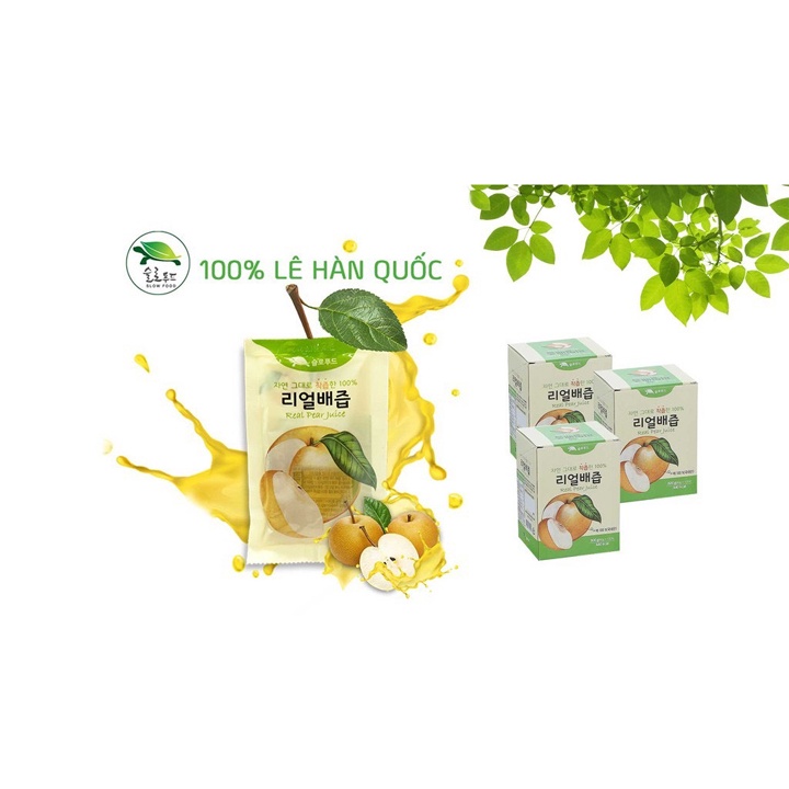 Nước Ép Lê Hàn Quốc Nguyên Chất Slowfood (30 bịch x 78ml)