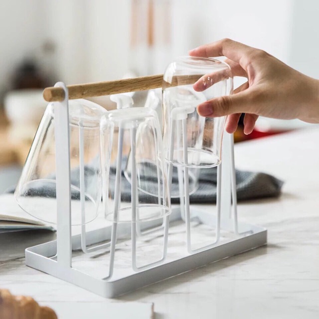 [FREE SHIP ] Khay Úp Ly, Giá Úp Cốc [Có Kèm Khay Hứng Nước]