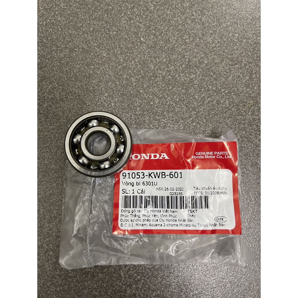 Bạc đạn đùm trước sau tất cả xe số 91052KWB601 91053KWB601