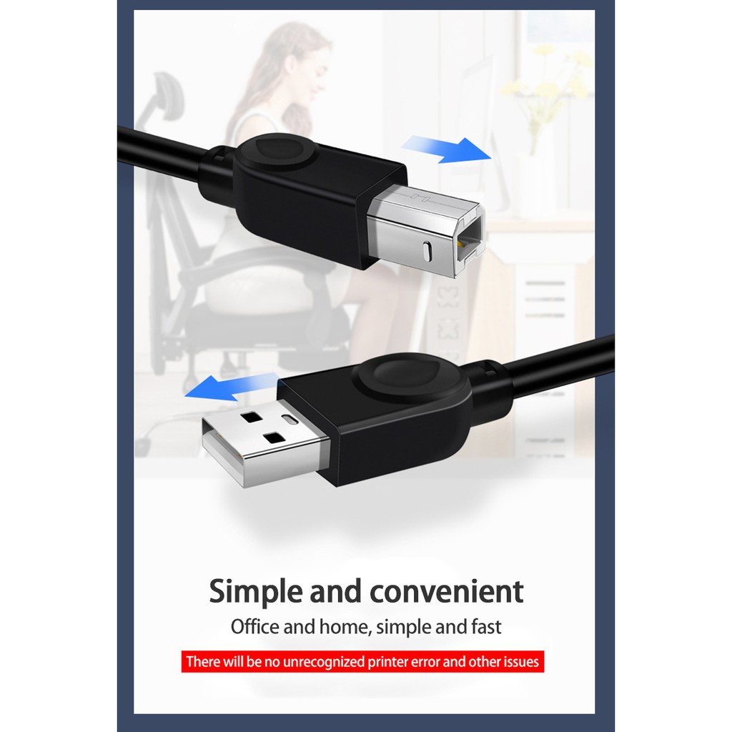 Dây Cáp USB Mở Rộng 0.5M/1M/1.5M/3M/5M/10M USB 2.0 Type A Cho Máy In