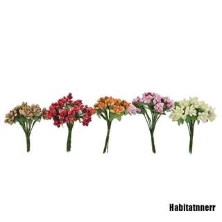 Set 12 Cành Hoa Giả Mini Bằng Lụa Dùng Trang Trí Diy