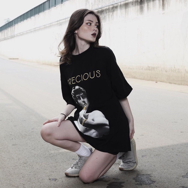 Áo thun nữ Precious  áo phông unisex form rộng tay lỡ chất cotton cao cấp cá tính mặc đôi nhóm