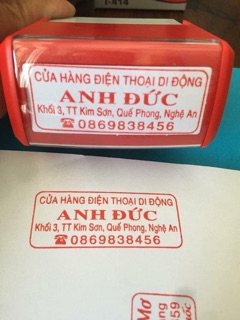 Con dấu khắc tên shop