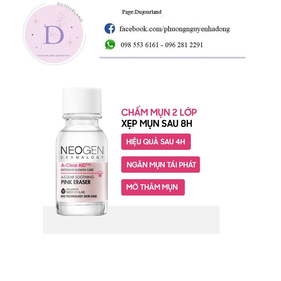 (Hàng Công Ty)CHẤM MỤN NEOGEN A-CLEAR SOOTHING PINK ERASER 15ML