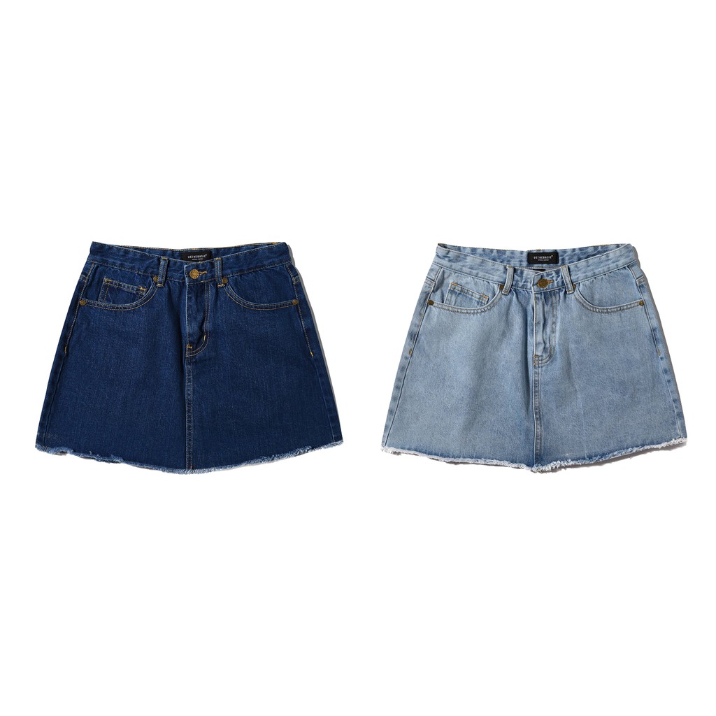 Usthebasic - Chân váy Denim Mini Skirt
