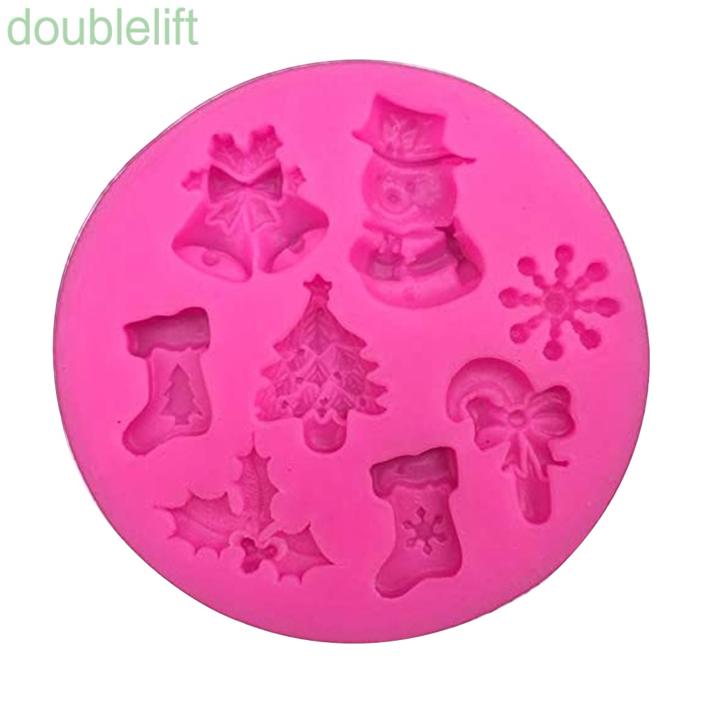 Khuôn silicone tạo hình chủ đề giáng sinh trang trí bánh