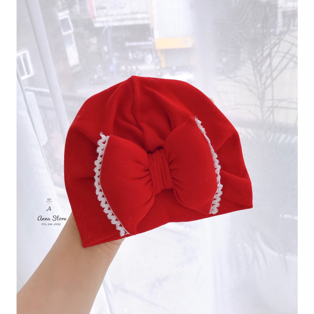 BDA 119 : Turban nơ ren cho bé [ Hàng có sẵn ]