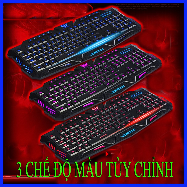 Bàn phím Gaming XR90 cao cấp LED 5 chế độ, phím nhạy siêu bền, thiết kế hiện đại BH 6 tháng