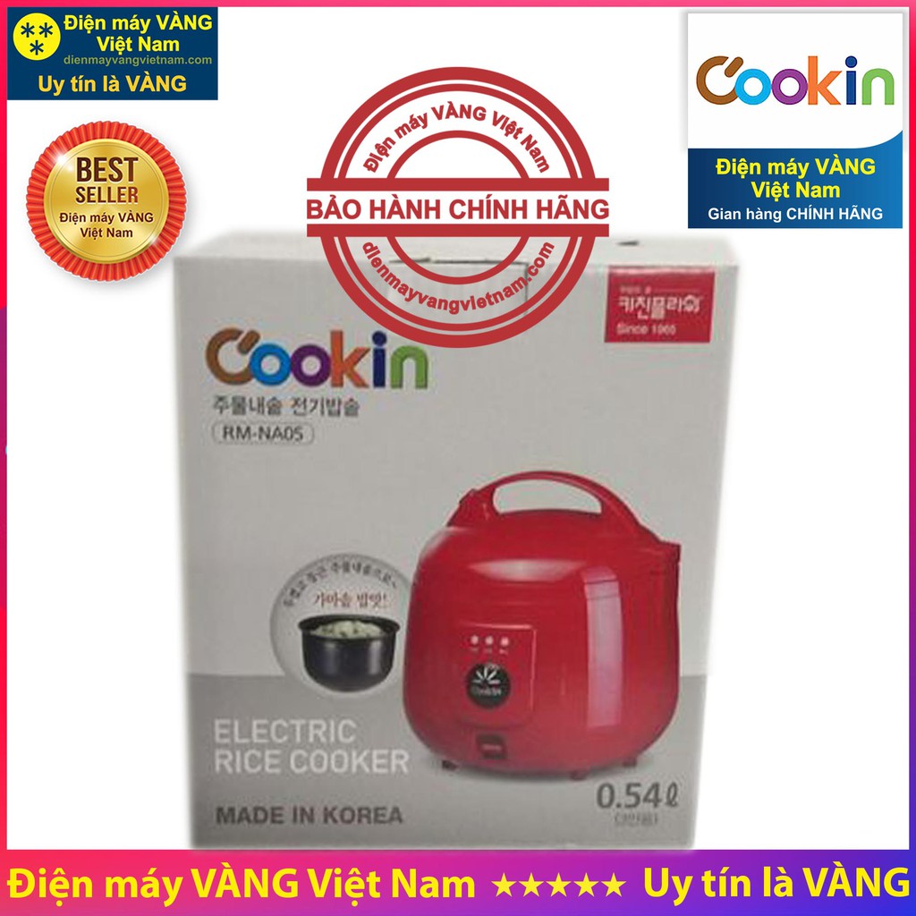 Nồi cơm điện Hàn Quốc Cookin RM-NA05 0.54 Lít, RM-NA10 1.0 Lít - Hàng chính hãng