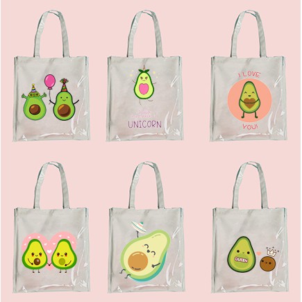 Túi tote quả bơ PVC trong TTP22 túi tote avocado thần tượng