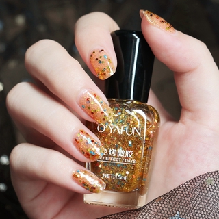 [Hàng mới về] Lọ sơn móng tay OYAFUN kim sa lấp lánh nhanh khô lâu trôi không phai màu thời trang 15ml