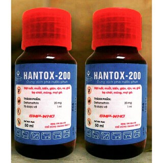 Hantox 200 (50ml) – Thuốc đặt trị tận gốc muỗi, gián, kiến, ruồi nhặng, ve rận, bọ chét, bọ chó mèo… trong nhà hiệu quả