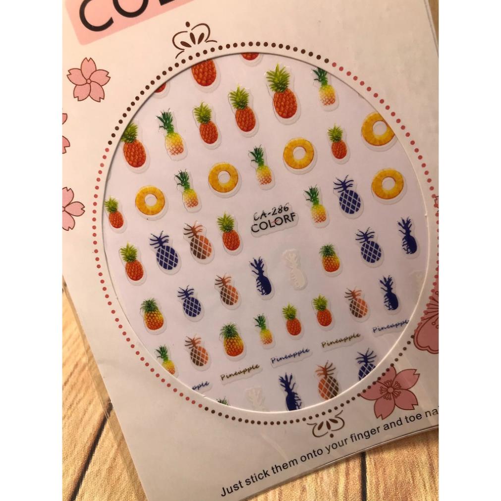Hình dán móng tay Quả Dứa CA286