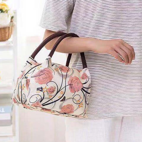 Túi Đựng Cơm Hoạ Tiết Cá / Hoa Bản Ngang (24x16x16cm)