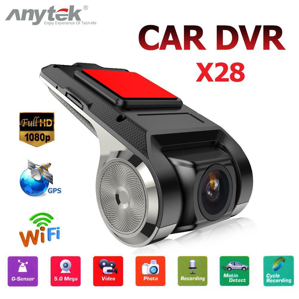 Camera hành trình Anytek X28 Xe ĐẦU GHI HÌNH Camera Ghi Wifi ADAS cảm biến Dash Cam SIÊU NHỎ FHD 1080 P