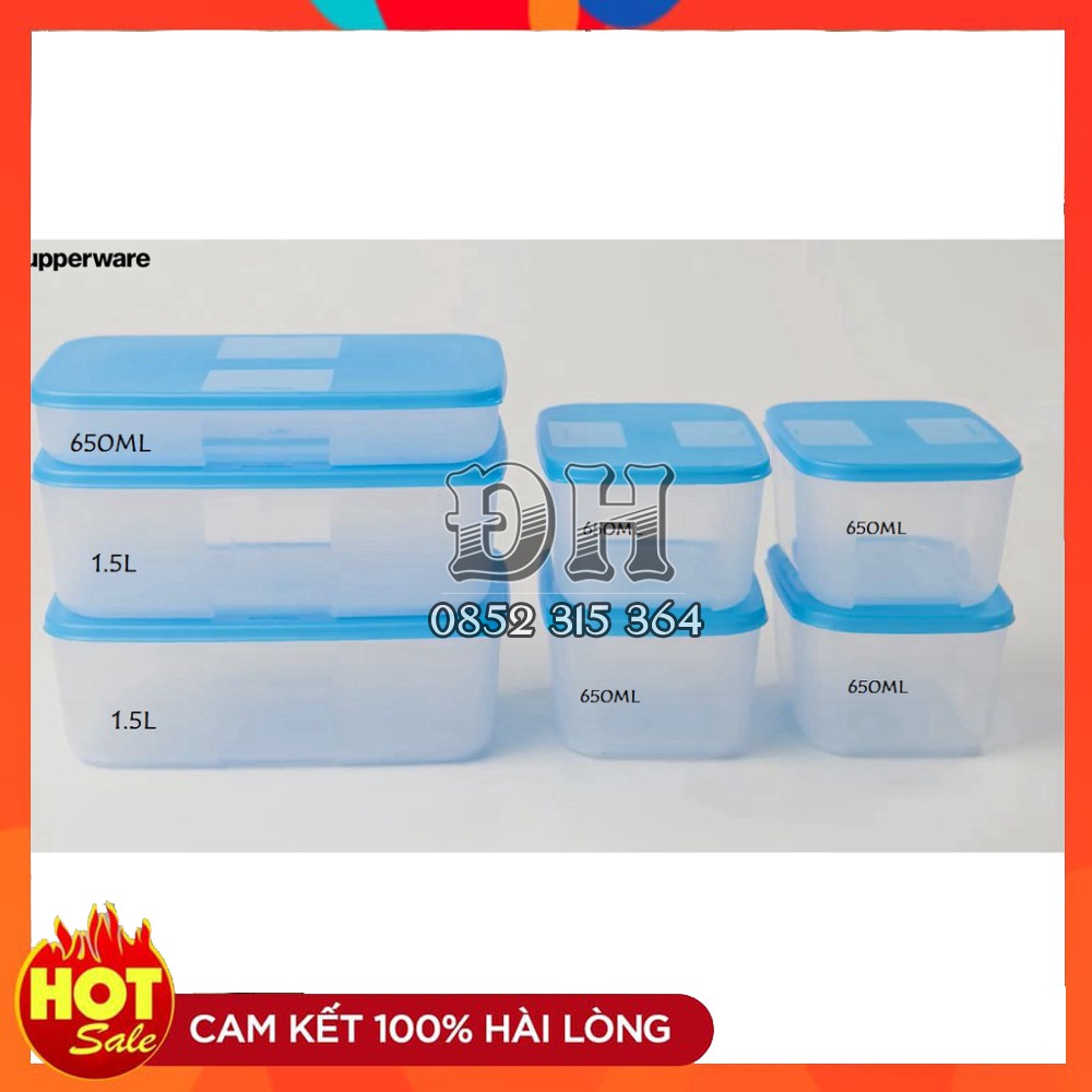 Bộ hộp trữ đông Tupperware - Freezermate Fit set (7 hộp) - Nhựa nguyên sinh