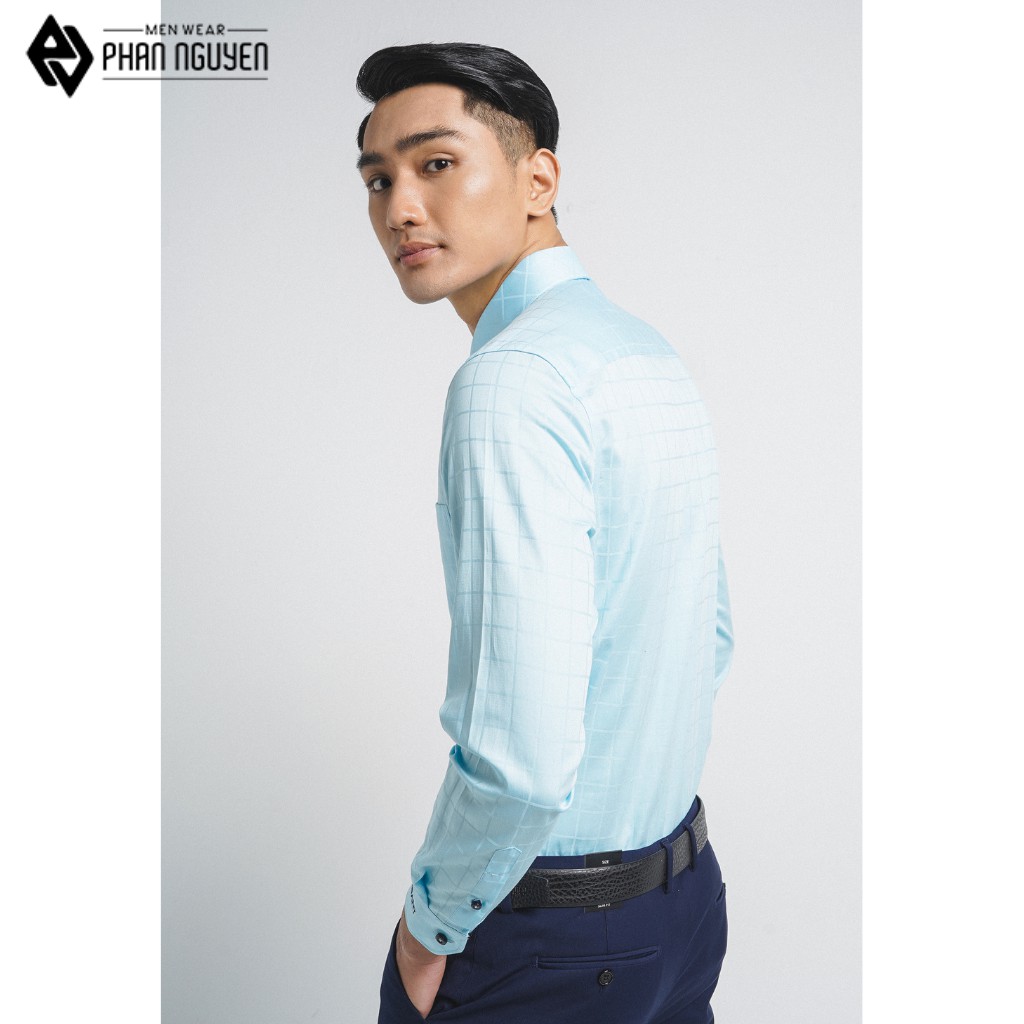 Áo sơ mi cotton dài tay nam Elegan Phan Nguyễn thoáng mát, hạn chế nhăn nhàu, thiết kế trẻ trung, hiện đại SMD.707
