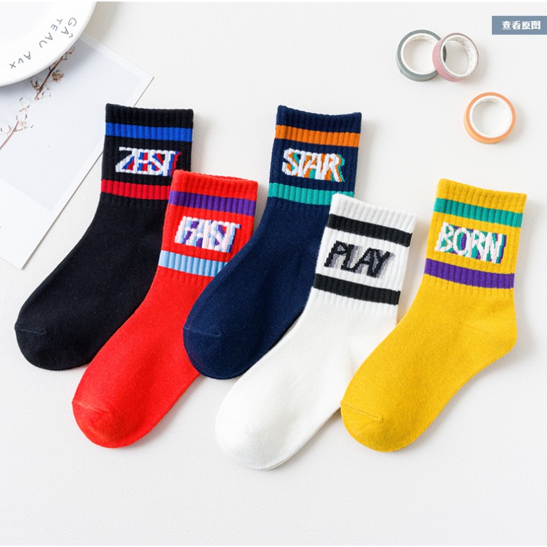 Set 5 đôi Tất Chữ 3D Siêu HOT