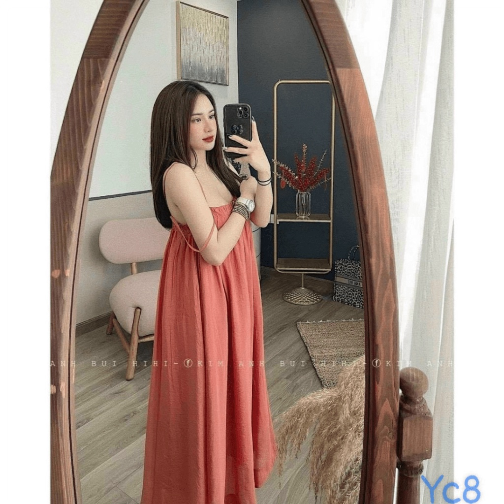 (MẪU MỚI) ĐẦM SUÔNG VẢI THÔ NẾN 2 DÂY BẦU BÍ BON CHEN CHANH SẢ CỰC HOT6 PU HHP