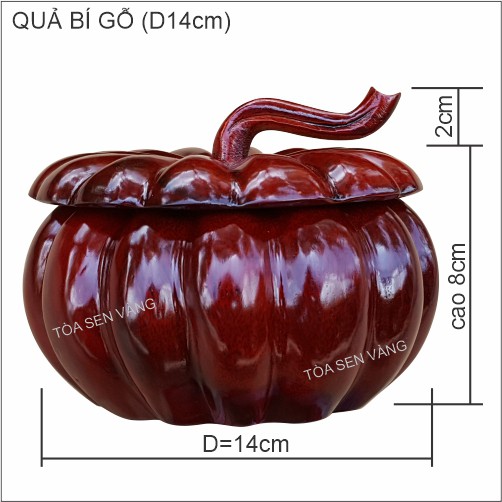 Hộp Đựng Mứt Tết, Đựng các loại hạt - Quả Bí Gỗ, Đường kính 14cm