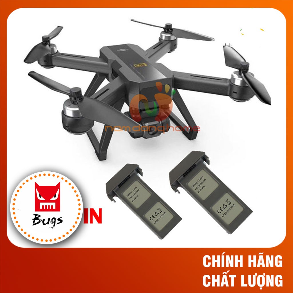 Combo Flycam MJX Bugs 20 EIS 2 pin camera 4k, chống rung EIS bay 44 phút