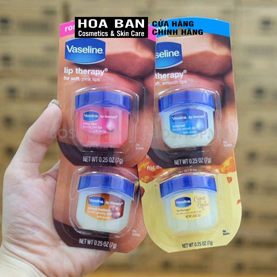 Dưỡng ẩm môi Vaseline dạng hũ mềm mịn chống khô nứt và thâm môi | BigBuy360 - bigbuy360.vn