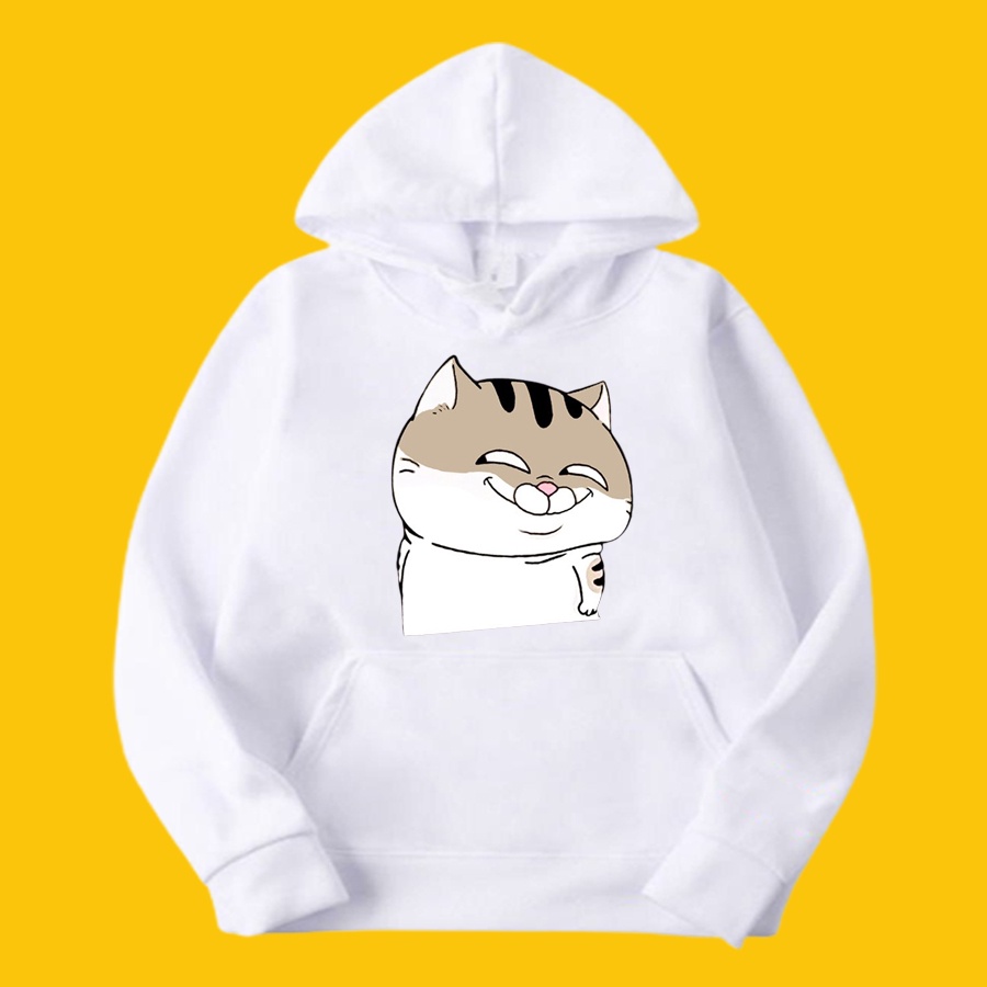 Áo Hoodie Mèo Bự , Áo Hoodie unisex nam nữ form rộng oversize Nỉ bông - HD19