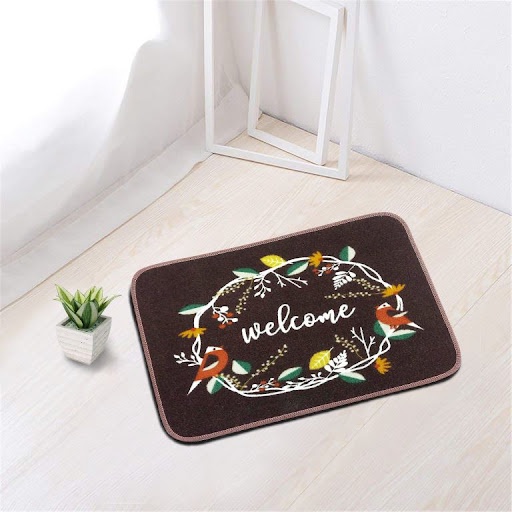 Thảm lau chân Carmi Welcome 45x65 cm Công Nghệ Hàn Quốc