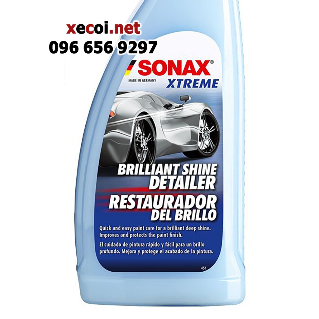 (giá tốt) Đánh bóng nhanh khi khô Sonax Extreme Brilliant Shine Detailer chai lớn 750ml