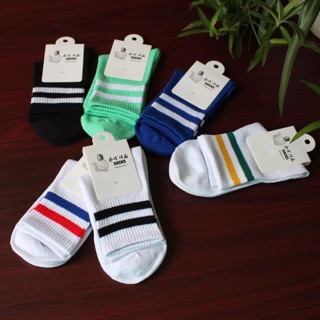 Tất hàn 🍀FREESHIP 🍀 vớ kẻ sọc ngang phong cách Hàn Quốc