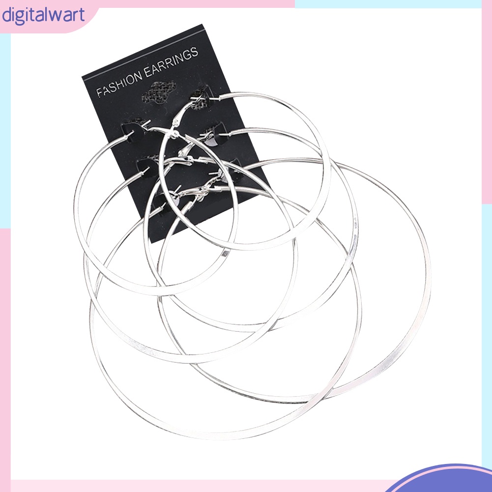 Set 3 Cặp Hoa Tai Dạng Vòng Thời Trang Dành Cho Nữ