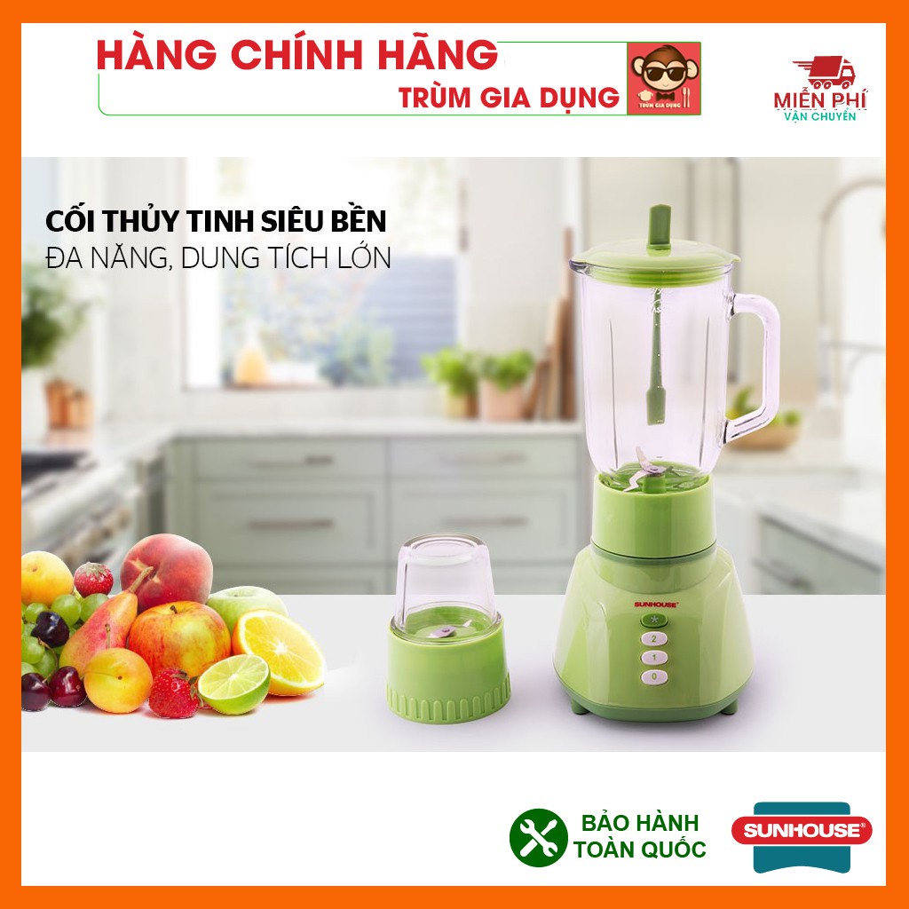 Máy xay sinh tố Sunhouse Máy xay sinh tố với cối lớn giúp việc pha chế rau củ quả, thực phẩm dễ dàng.